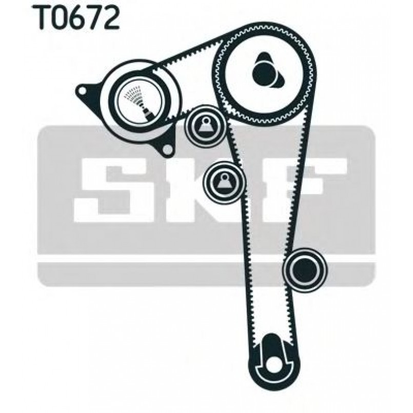 VKMA 92516 SKF Комплект (ремінь+ролики)